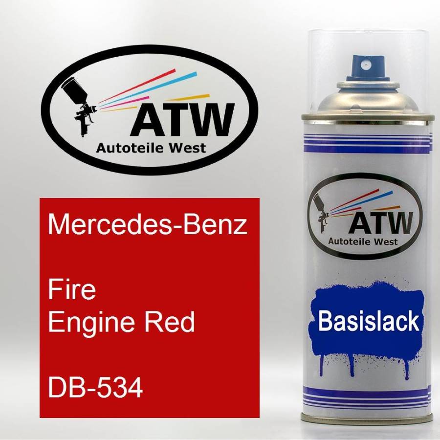 Mercedes-Benz, Fire Engine Red, DB-534: 400ml Sprühdose, von ATW Autoteile West.